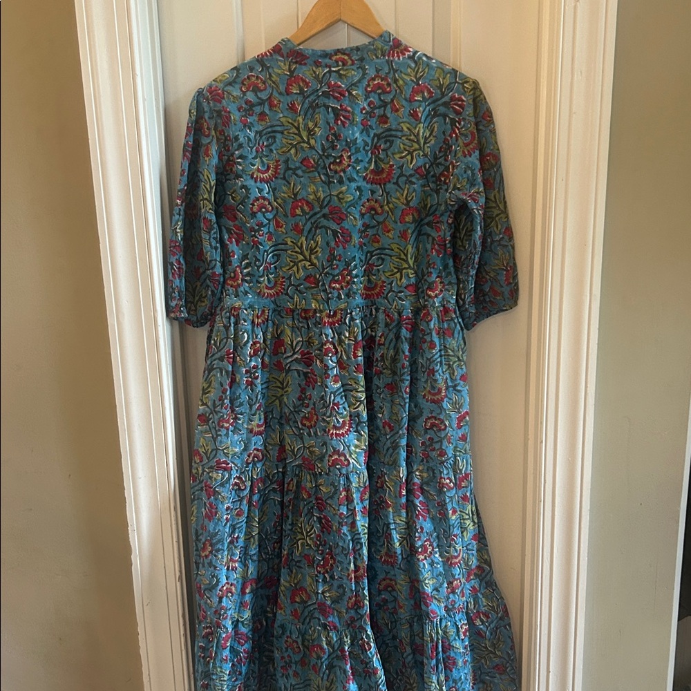 Mod’s Mahal Floral Blue Midi Dress - Picture 7 of 8